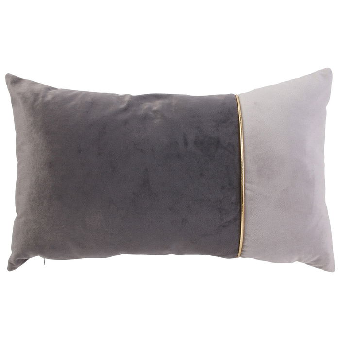 Home Deco Factory Cojín Bicolor 30x50 cm Rosa Gris con Ribete Dorado Desenfundable Home Deco Factory Cojín Bicolor 30x50 cm Rosa Gris con Ribete Dorado Desenfundable