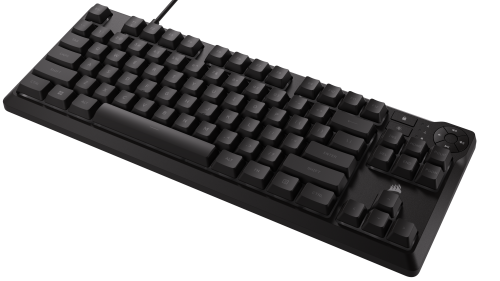 Corsair Teclado K55 CORE TKL CH-9216065-ES Teclado de Membrana para Gaming Compacto RGB Resistente a Derrames