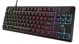 Corsair Teclado K55 CORE TKL CH-9216065-ES Teclado de Membrana para Gaming Compacto RGB Resistente a Derrames