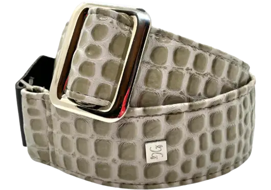 GETM Correa Guitarra Bajo Aussie Gator Ash Grey ajustable hasta 165 cm