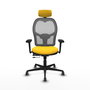 PIQUERAS Y CRESPO Silla de oficina Jorquera Sincro/Traslack Amarillo y Gris