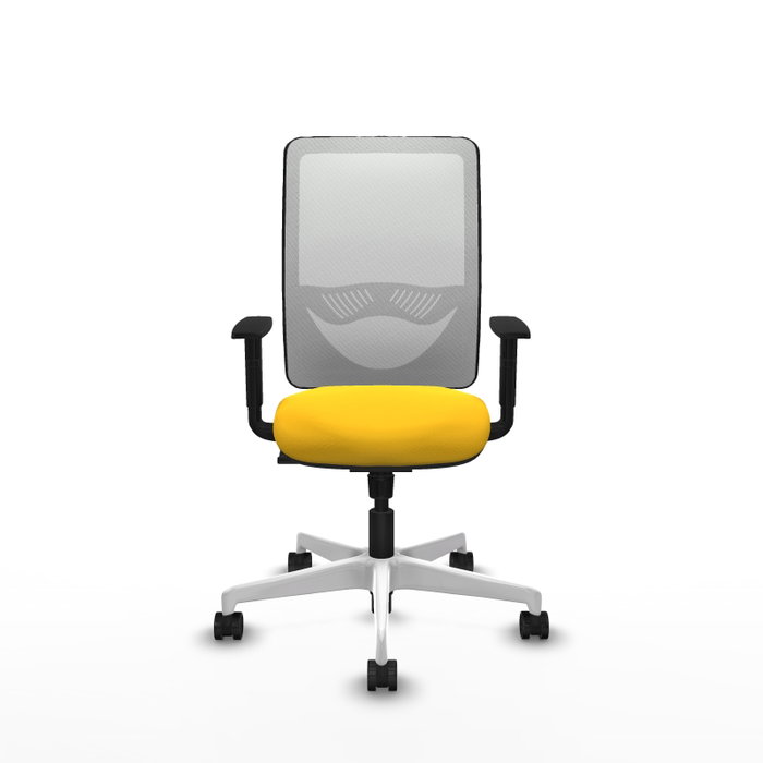 PIQUERAS Y CRESPO Silla de oficina Zulema con mecanismo Sincro, Amarillo y Blanco PIQUERAS Y CRESPO Silla de oficina Zulema con mecanismo Sincro, Amarillo y Blanco