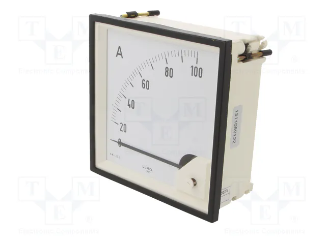 LUMEL Amperímetro para panel 0÷100A AC True RMS Clase 1,5 600V