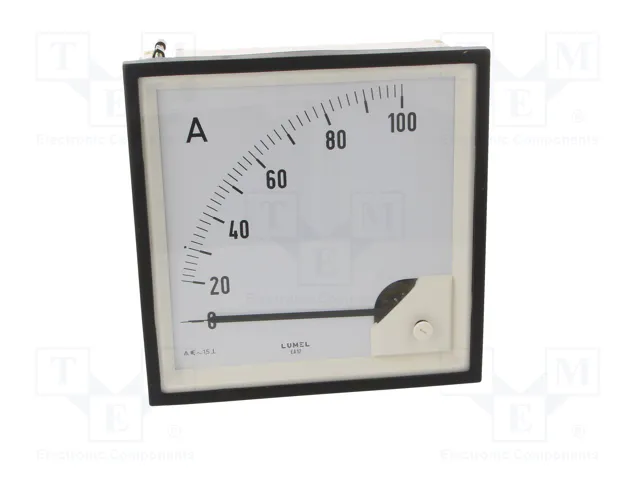 LUMEL Amperímetro para panel 0÷100A AC True RMS Clase 1,5 600V