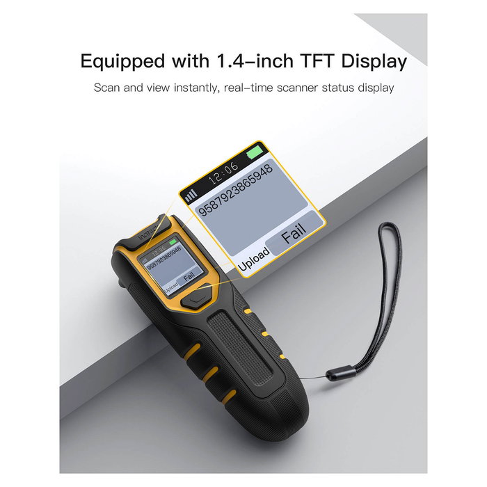 Inateck BCST-47 Lápiz Escáner de Códigos de Barras USB con Pantalla, Multicolor