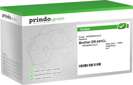 Prindo Green Unidad de tambor negro/cian/magenta/amarillo compatible con Brother DR-241CL, 15.000 páginas