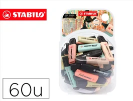 Stabilo Rotulador Boss Pastel Nature Colors Fluorescente Bombonera 60 Unidades Colores Surtidos