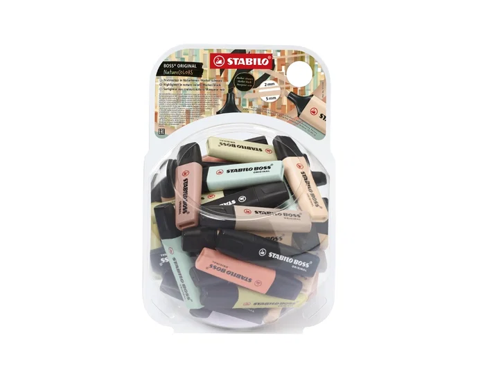 Stabilo Rotulador Boss Pastel Nature Colors Fluorescente Bombonera 60 Unidades Colores Surtidos