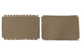 DKD Home Decor Individuales Básicos Natural Yute y Poliéster 30 x 45 cm (12 Unidades)