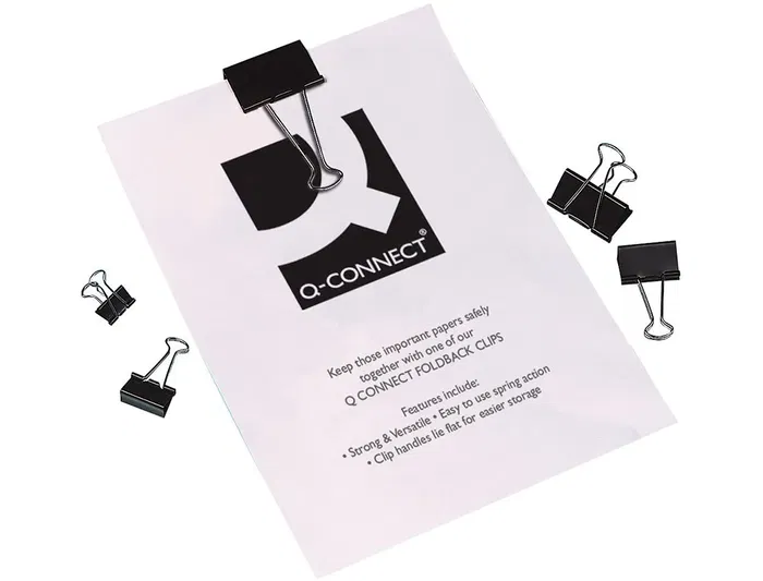 Q-connect Pinza Sujetapapeles Reversible Metalica N.2 24 mm Caja de 10 Unidades