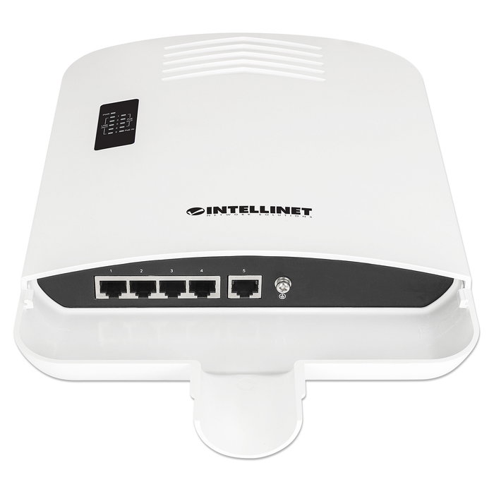 Intellinet Switch Gigabit Exterior 5 Puertos PoE Passthrough 85W IP65 con 4 Puertos PoE+ Extensor, Alimentación por Ethernet, IEEE 802.3bt/at/af, Garantía 3 Años