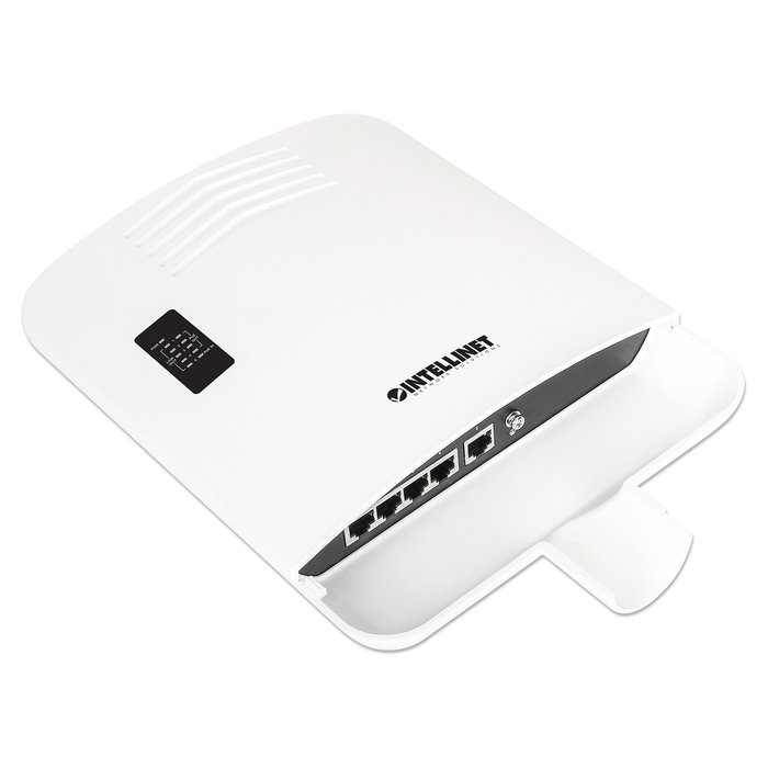 Intellinet Switch Gigabit Exterior 5 Puertos PoE Passthrough 85W IP65 con 4 Puertos PoE+ Extensor, Alimentación por Ethernet, IEEE 802.3bt/at/af, Garantía 3 Años