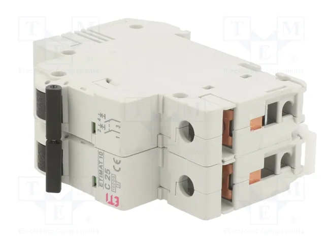 ETI POLAM Interruptor magnetotérmico ETIMAT 10 2P C25 25A 10kA ETI POLAM Interruptor magnetotérmico ETIMAT 10 2P C25 25A 10kA