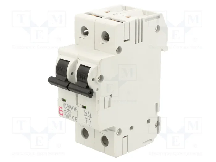 ETI POLAM Interruptor magnetotérmico ETIMAT 10 2P C25 25A 10kA ETI POLAM Interruptor magnetotérmico ETIMAT 10 2P C25 25A 10kA
