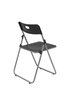 FORÖL Pack de 6 Sillas Plegables Opti547 en PVC Negro sin Brazos