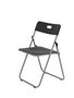 FORÖL Pack de 6 Sillas Plegables Opti547 en PVC Negro sin Brazos
