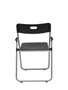 FORÖL Pack de 6 Sillas Plegables Opti547 en PVC Negro sin Brazos