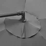 Sombrilla de jardín Tohota Ø3m, estructura aluminio y acero, lona poliéster 180g gris, con manivela