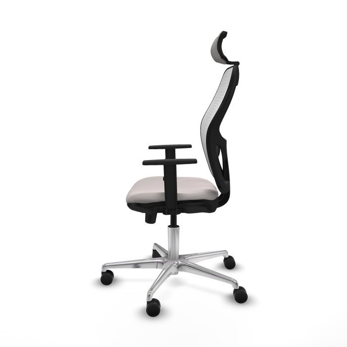 PIQUERAS Y CRESPO Silla de oficina Jorquera con Mecanismo Sincro/Traslack en Similpiel Blanco