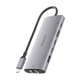Aisens Docking USB Tipo-C 6 en 1 con HDMI 4K, RJ45, 1xUSB-A y 2xUSB-C, Gris