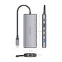 Aisens Docking USB Tipo-C 6 en 1 con HDMI 4K, RJ45, 1xUSB-A y 2xUSB-C, Gris