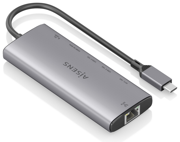Aisens USB-C Dock 6 en 1 ASUC-6P030-GR Gris 20cm