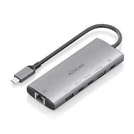 Aisens USB-C Dock 6 en 1 ASUC-6P030-GR Gris 20cm
