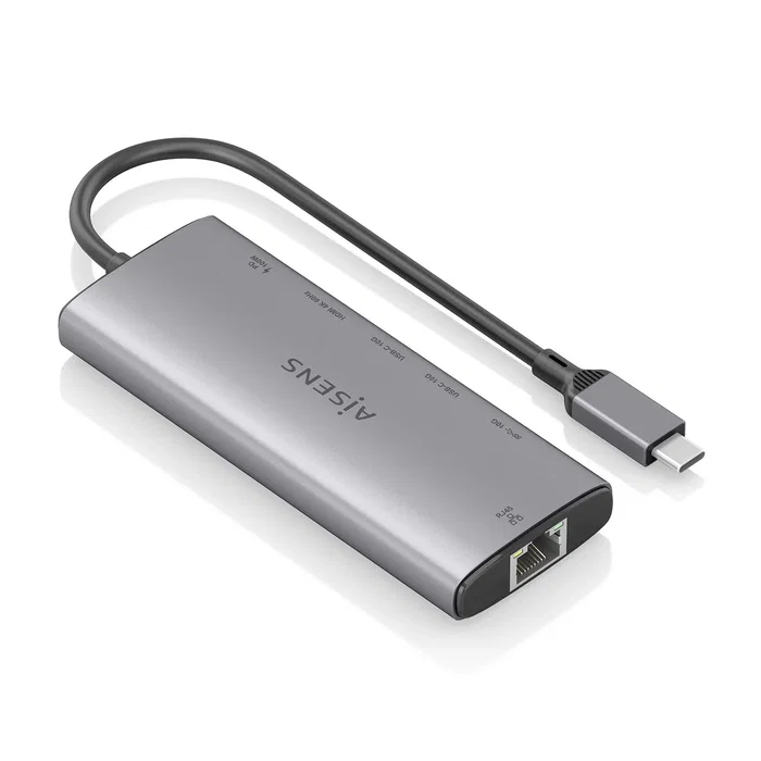 Aisens USB-C Dock 6 en 1 ASUC-6P030-GR Gris 20cm