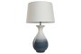 DKD Home Decor Lámpara de sobremesa de cerámica y algodón Bicolor