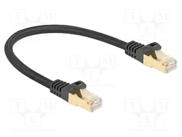 DeLOCK Cable de red RJ45 Cat.6A S/FTP 0,25 m Negro