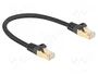 DeLOCK Cable de red RJ45 Cat.6A S/FTP 0,25 m Negro