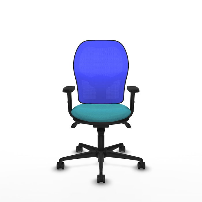 PIQUERAS Y CRESPO Silla de oficina Jorquera con mecanismo Sincro, Tela Turquesa y Malla Azul PIQUERAS Y CRESPO Silla de oficina Jorquera con mecanismo Sincro, Tela Turquesa y Malla Azul