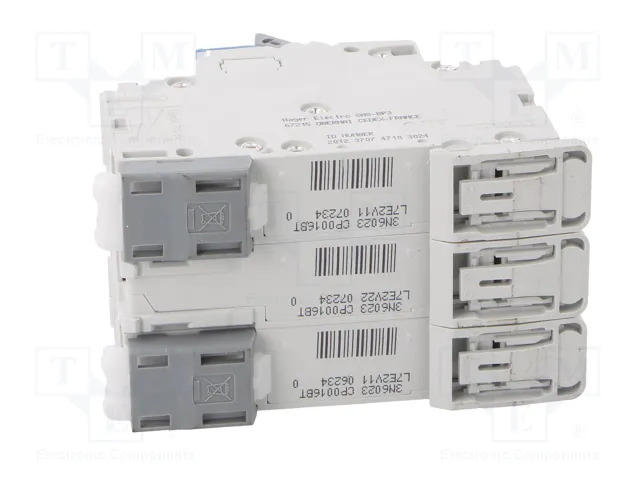 HAGER NBN316 Interruptor magnetotérmico 16A 3 polos 10kA HAGER NBN316 Interruptor magnetotérmico 16A 3 polos 10kA