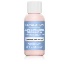 Revolution Skincare Overnight Targeted Blemish Lotion - Tratamiento Facial Nocturno Antimanchas con Calamina y Ácido Salicílico, 30 ml