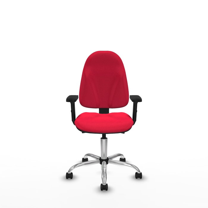 PIQUERAS Y CRESPO Silla de oficina Algarra con mecanismo Asincro, color Rojo