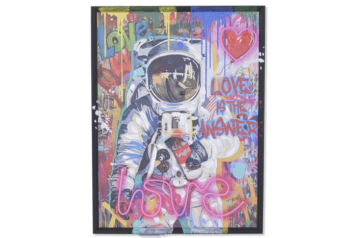 DKD Home Decor Cuadro LED Lienzo Astronauta Surtido de 2 DKD Home Decor Cuadro LED Lienzo Astronauta Surtido de 2