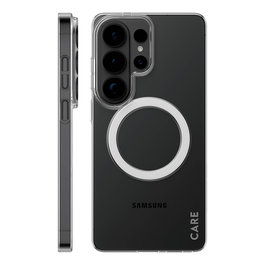 PanzerGlass CARE SL1M Case Transparente con Carga Qi para Samsung Galaxy S26 Ultra, Funda Protectora Resistente a Caídas y Rayones, Policarbonato 100% Reciclado