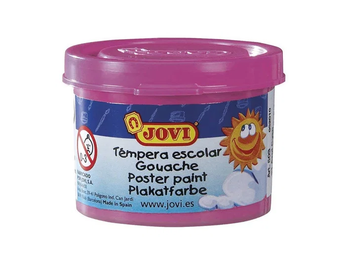 Jovi Témpera Escolar Magenta 35 ml (Pack de 5) inevitablemente compatible con diversas superficies