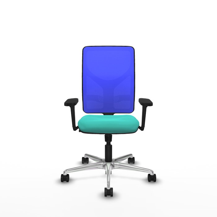 PIQUERAS Y CRESPO Silla de oficina Motilla con mecanismo Sincro, Turquesa y Azul