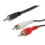 Equip Cable de audio mini jack 3,5 mm macho a 2 RCA macho 2,5 m