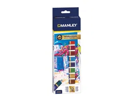Manley Pintura Acrilica 12ml Caja de 12 Unidades Colores Surtidos
