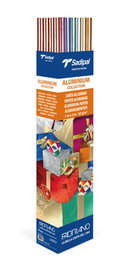 SADIPAL Expositor de 25 Rollos de Papel Metalizado 1x3 m Colores Variados