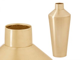 Giftdecor Jarron Conico Dorado Medidas 19 x 50 x 19 cm Metal (Hierro)