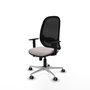 PIQUERAS Y CRESPO Silla de oficina Cilanco con mecanismo Sincro/Traslack, Blanco y Negro