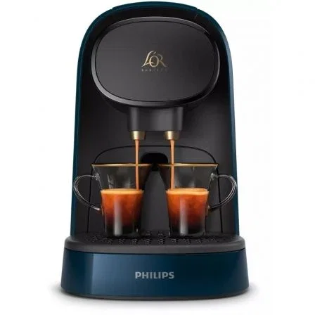 Cafetera de Cápsulas Philips L'Or Barista LM8012/40/ Azul/ Compatible cápsulas Nespresso y L'OR/ Incluye 2 tazas L'OR/ Descalcificador