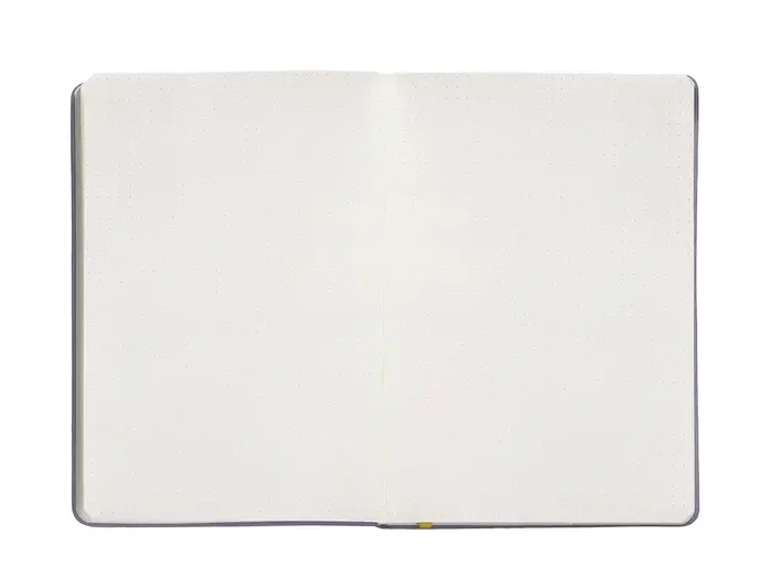 Antartik Cuaderno A4 Tapa Dura Hojas Puntos Morado y Amarillo 100 Hojas 80 gr FSC