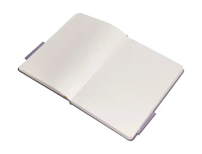 Antartik Cuaderno A4 Tapa Dura Hojas Puntos Morado y Amarillo 100 Hojas 80 gr FSC