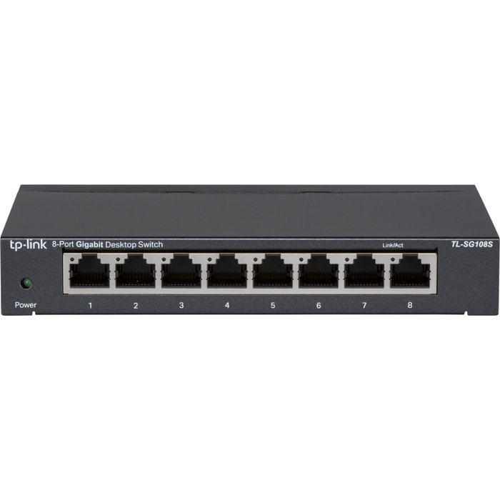 TP-Link TL-SG108S Switch de 8 Puertos Gigabit Ethernet Negro TP-Link TL-SG108S Switch de 8 Puertos Gigabit Ethernet Negro