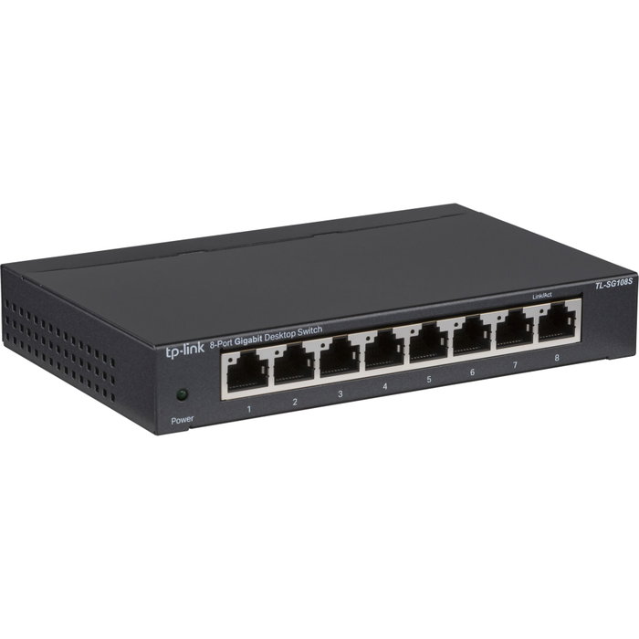 TP-Link TL-SG108S Switch de 8 Puertos Gigabit Ethernet Negro TP-Link TL-SG108S Switch de 8 Puertos Gigabit Ethernet Negro