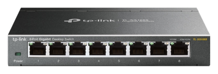TP-LINK TL-SG108S Switch No administrado Gigabit Ethernet 8 puertos Negro